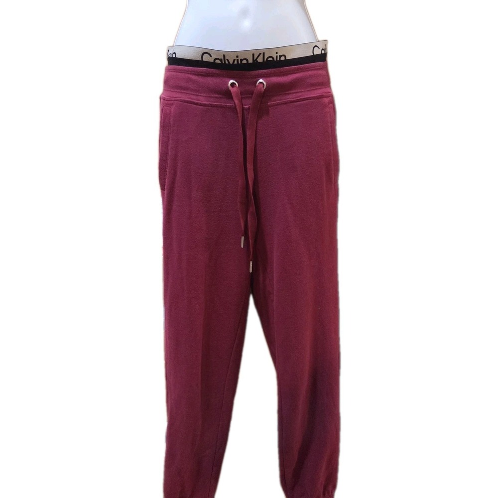 Calvin Klein Performance Womens Sweatpants Ribbed Ankle‎ Elastic Waist Small